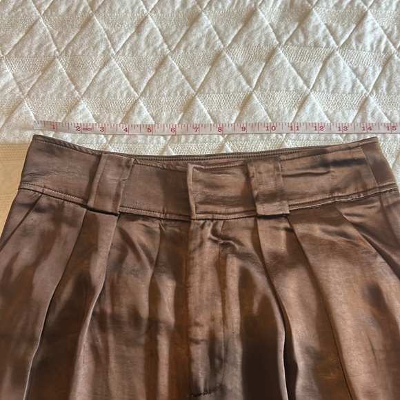 Forever 21 Brown Satin Wide-Leg Pants Size Medium - Picture 7 of 7